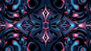 Abstract background with purple color flowers pattern generated by Ai photo
