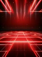 Ai generative Backdrop With Illumination Of Red Spotlights For Flyers realistic image ultra hd high design photo