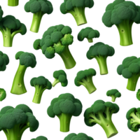 skog grön broccoli 3d illustration. ai generativ png