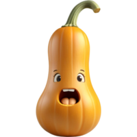 smörnöt squash 3d illustration. ai generativ png