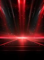 ai generativo fondo con iluminación de rojo focos para volantes realista imagen ultra hd alto diseño foto