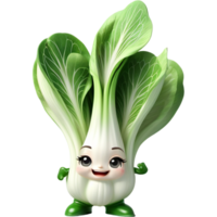 verde bok choy 3d illustrazione. ai generativo png