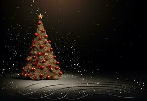 Ai generative Christmas background with negative space realistic image ultra hd high design very detailed photo