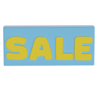 Online shop objects , discount sign , 3D rendering on a transparent background png