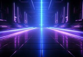 Neon illuminated futuristic backdrop realistic image, ultra hd, high design very detailed photo