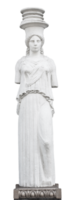 Stein Frau Statue auf transparent Hintergrund. Griechenland Statue. png