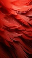 rápido multa líneas cepillo estilo antecedentes con rojo fondo de pantalla acentos vertical móvil fondo de pantalla ai generado foto