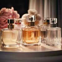 Luxury perfume bottles on display at a presentation, women fragrance scent  new exclusive collection, post-processed, generative ai 29311644 Stock  Photo at Vecteezy