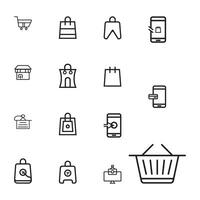 compras icono y logo diseño vector