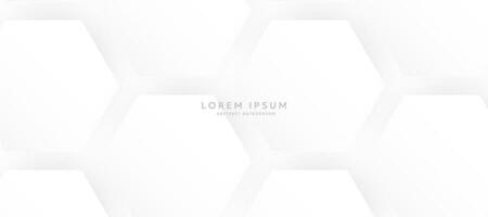 Hexagonal abstract white background. Modern minimalist hexagonal geometric background vector