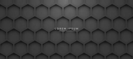 Dark background with hexagons. modern abstract background vector