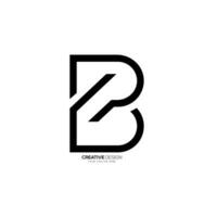 Letter Pb or Bp line art creative unique shape modern monogram alphabet logo vector