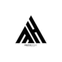 Letter Mh triangle unique shape modern abstract monogram logo vector