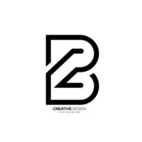 Letter Rb or Br line art creative unique shape modern monogram alphabet logo vector