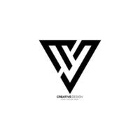 Letter Mv or Vm initial creative line art geometric modern abstract monogram logo vector