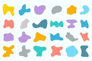 Collection of hand drawn flat abstract shapes. Irregular shape. vector