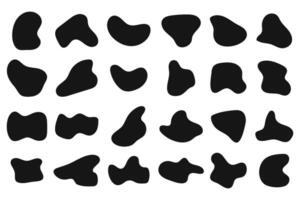 Collection of hand drawn flat abstract shapes. Irregular shape. vector