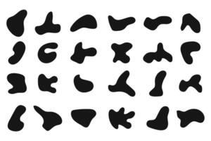 Collection of hand drawn flat abstract shapes. Irregular shape. vector