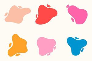 Collection of hand drawn flat abstract shapes. Irregular shape. vector