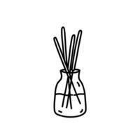 Aroma diffuser isolated on white background. Vector hand-drawn illustration in doodle style. Perfect for logo, decorations, various designs. Aromatherapy, essential oil for home.