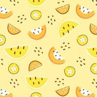 Seamless patterns, hand-drawn in fruity style vector