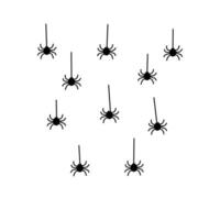 hanging spider icon on a white background vector