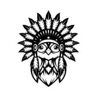 Owl Apache Outline vector