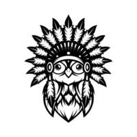 Owl Apache Outline vector