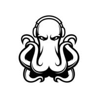 Octopus Headphone Outline vector