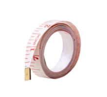 White rolling tape measure or tapeline with scale number isolated with clipping path in png file format