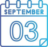 3 September Vector Icon