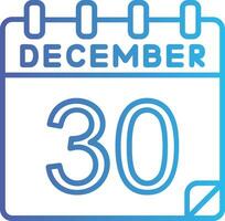 30 diciembre vector icono