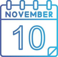 10 noviembre vector icono