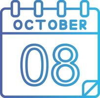 8 October Vector Icon