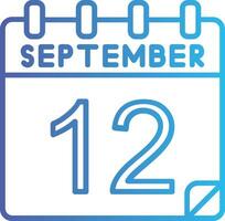 12 September Vector Icon