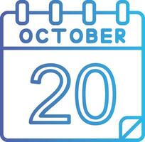 20 October Vector Icon