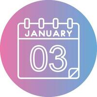 3 January Vector Icon