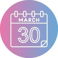 30 marzo vector icono