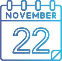 22 noviembre vector icono