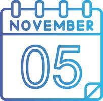 5 5 noviembre vector icono