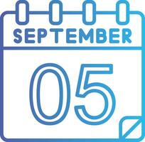 5 September Vector Icon