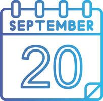 20 September Vector Icon