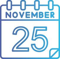 25 noviembre vector icono