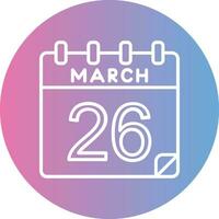 26 March Vector Icon