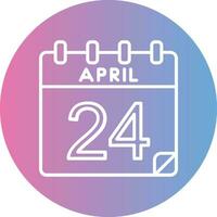 24 April Vector Icon