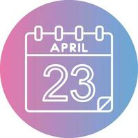 23 April Vector Icon