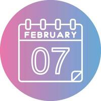 7 February Vector Icon