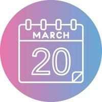 20 March Vector Icon