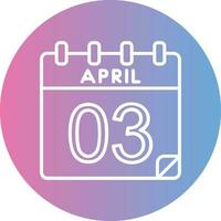 3 April Vector Icon