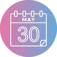 30 mayo vector icono